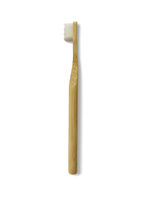 Bamboo Toothbrush Nano White - Round Handle