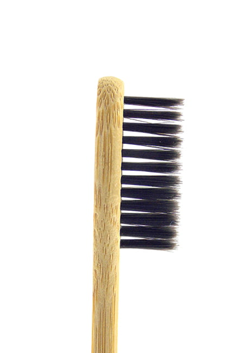 Bamboo Toothbrush Charcoal Adult - Soft (Pack of 2)