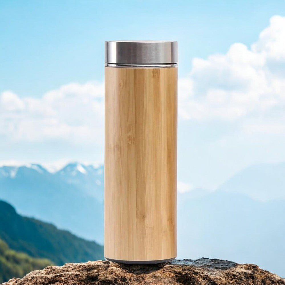 Bamboo Eco Friendly Insulated Water Bottle - 450ml