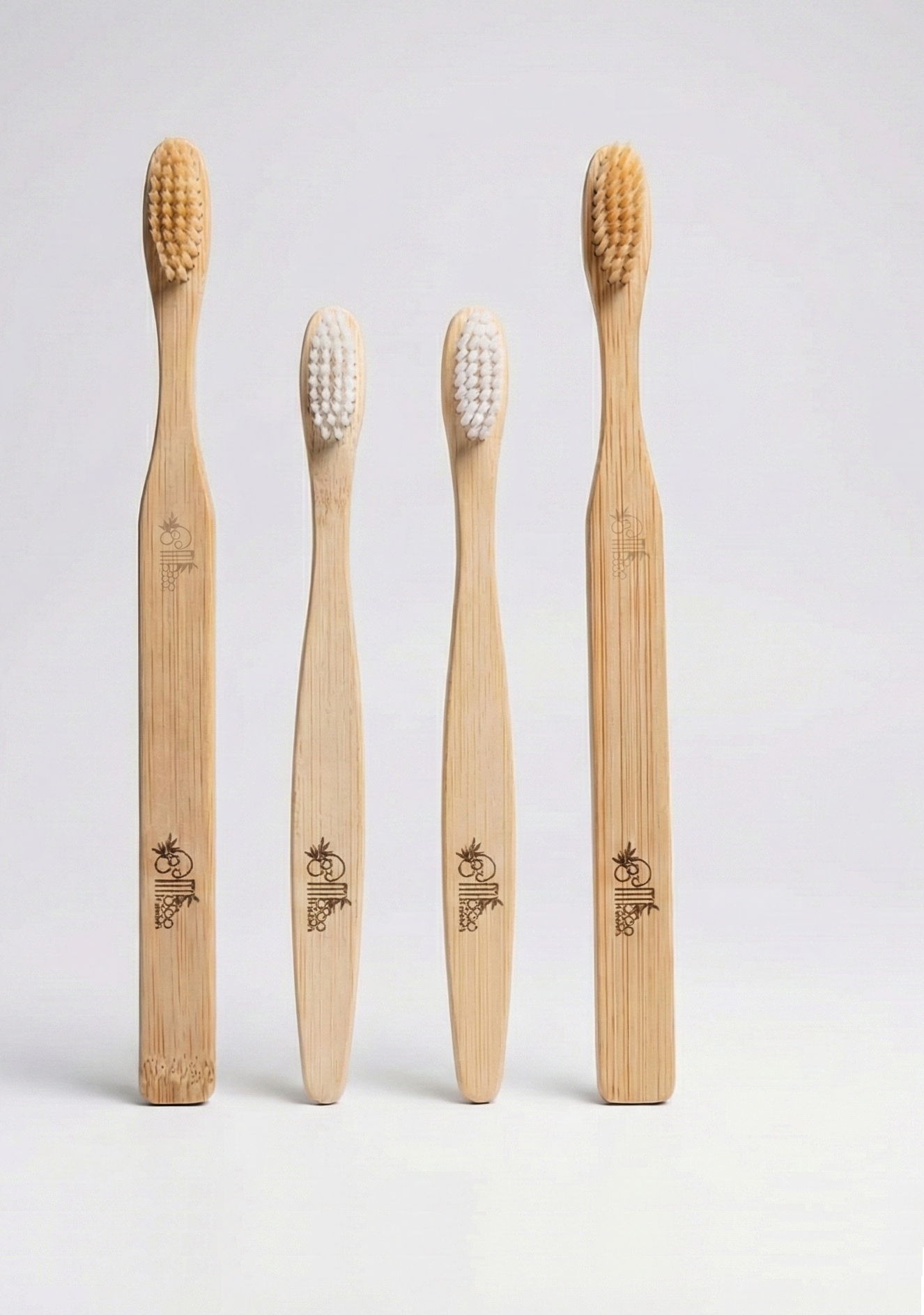 Bamboo Toothbrush 2 Adult and 2 Kids - (Pack of 4) - Free Shipping