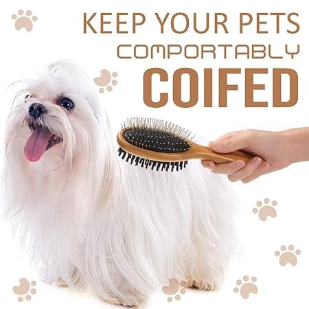 Bamboo Deshedding Brush for Dogs and Cat