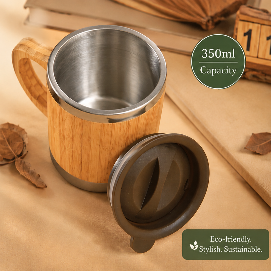 Bamboo Thermos Coffee Mug