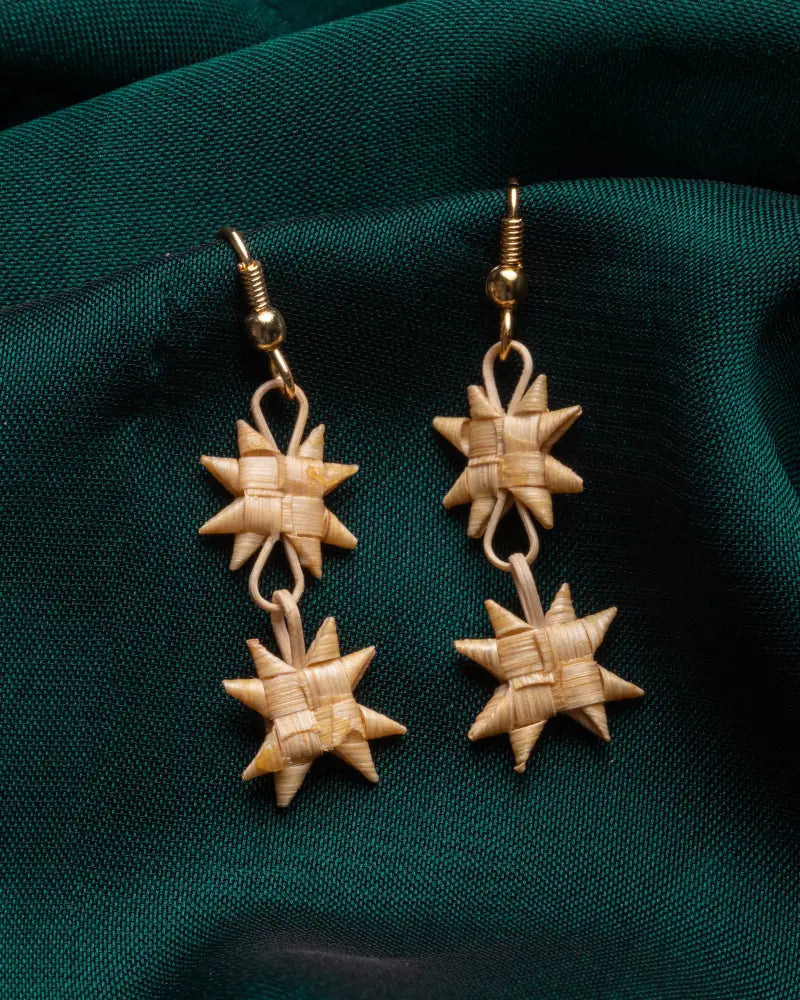 Flat Star Mala With Juhiring Pendent Earrings