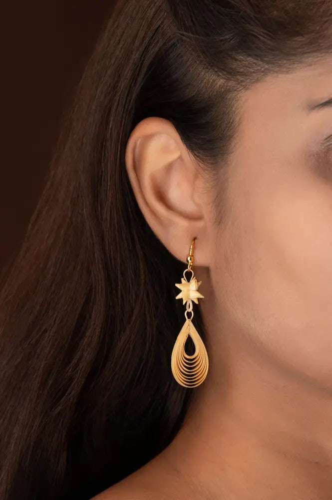 Juhi With Quill Drop Earrings